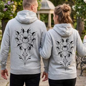 Fleur Noire — Hoodies Unisex Gris — MJ B. Fedesko 1